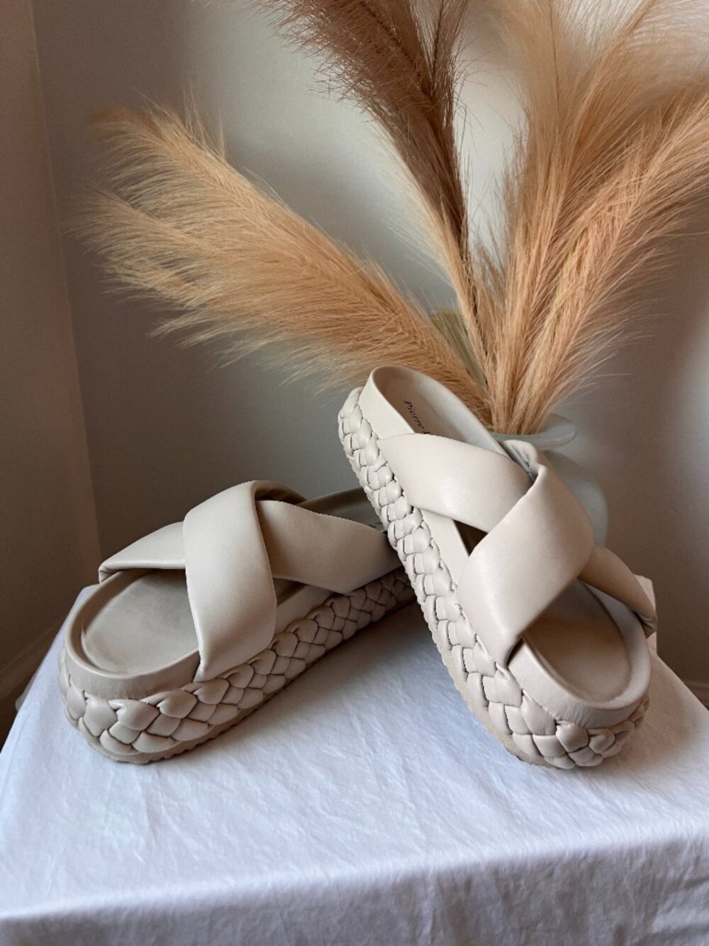 Pierre Dumas Braided Platform Slides | Size 8 | Worn Once